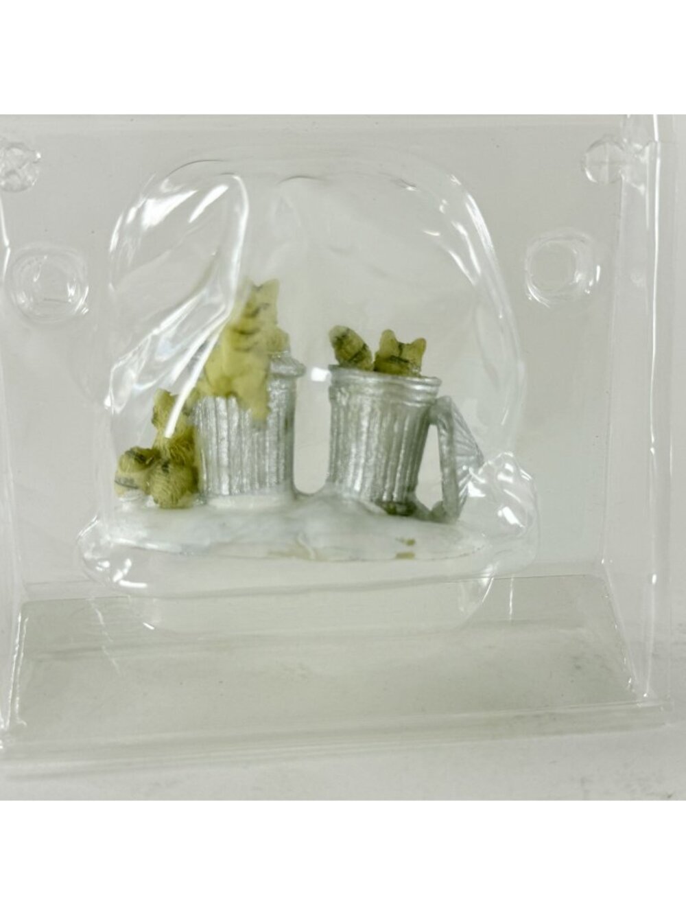 Lemax Miniature Raccoons In Trash Cans Figurine Collectible